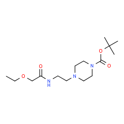 ChemSpider 2D Image | 2-Methyl-2-propanyl 4-{2-[(ethoxyacetyl)amino]ethyl}-1-piperazinecarboxylate | C15H29N3O4