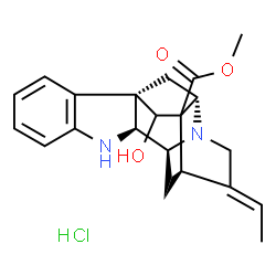 ChemSpider 2D Image | Methyl (2alpha,7beta,15alpha,16xi,19E)-17-hydroxy-2,7-dihydro-7,17-cyclosarpagan-16-carboxylate hydrochloride (1:1) | C21H25ClN2O3