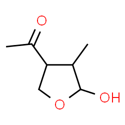 ChemSpider 2D Image | 1-(5-Hydroxy-4-methyltetrahydro-3-furanyl)ethanone | C7H12O3