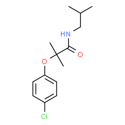 ChemSpider 2D Image | 2-(4-Chlorophenoxy)-N-isobutyl-2-methylpropanamide | C14H20ClNO2