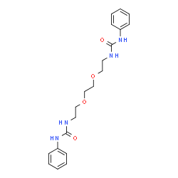 ChemSpider 2D Image | 1,1'-[1,2-Ethanediylbis(oxy-2,1-ethanediyl)]bis(3-phenylurea) | C20H26N4O4