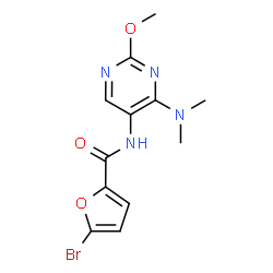 ChemSpider 2D Image | 5-Bromo-N-[4-(dimethylamino)-2-methoxy-5-pyrimidinyl]-2-furamide | C12H13BrN4O3
