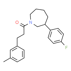 ChemSpider 2D Image | 1-[3-(4-Fluorophenyl)-1-azepanyl]-3-(3-methylphenyl)-1-propanone | C22H26FNO