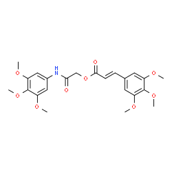 ChemSpider 2D Image | 2-Oxo-2-[(3,4,5-trimethoxyphenyl)amino]ethyl (2E)-3-(3,4,5-trimethoxyphenyl)acrylate | C23H27NO9