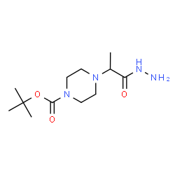ChemSpider 2D Image | 2-Methyl-2-propanyl 4-(1-hydrazino-1-oxo-2-propanyl)-1-piperazinecarboxylate | C12H24N4O3