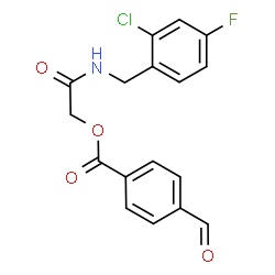 ChemSpider 2D Image | 2-[(2-Chloro-4-fluorobenzyl)amino]-2-oxoethyl 4-formylbenzoate | C17H13ClFNO4