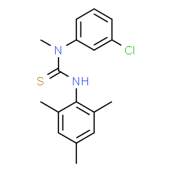 ChemSpider 2D Image | 1-(3-Chlorophenyl)-3-mesityl-1-methylthiourea | C17H19ClN2S