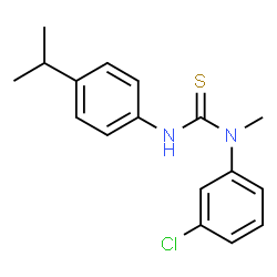 ChemSpider 2D Image | 1-(3-Chlorophenyl)-3-(4-isopropylphenyl)-1-methylthiourea | C17H19ClN2S