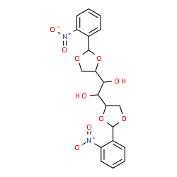 ChemSpider 2D Image | 1,2-Bis[2-(2-nitrophenyl)-1,3-dioxolan-4-yl]-1,2-ethanediol | C20H20N2O10