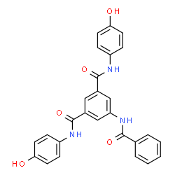 ChemSpider 2D Image | 5-(Benzoylamino)-N,N'-bis(4-hydroxyphenyl)isophthalamide | C27H21N3O5