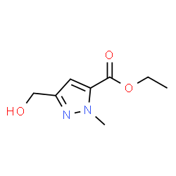 ChemSpider 2D Image | Ethyl 3-(hydroxymethyl)-1-methyl-1H-pyrazole-5-carboxylate | C8H12N2O3