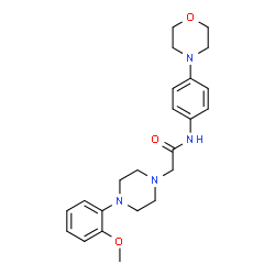ChemSpider 2D Image | 2-[4-(2-Methoxyphenyl)-1-piperazinyl]-N-[4-(4-morpholinyl)phenyl]acetamide | C23H30N4O3