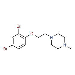 ChemSpider 2D Image | 1-[2-(2,4-Dibromophenoxy)ethyl]-4-methylpiperazine | C13H18Br2N2O