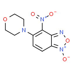 ChemSpider 2D Image | 5-(4-Morpholinyl)-4-nitro-2,1,3-benzoxadiazole 1-oxide | C10H10N4O5