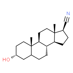 ChemSpider 2D Image | (3alpha,17beta)-3-Hydroxyandrostane-17-carbonitrile | C20H31NO