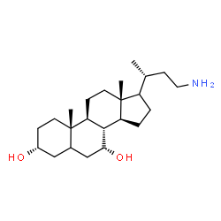 ChemSpider 2D Image | (3R,7R,8R,9S,10S,13R,14S)-17-[(2R)-4-Amino-2-butanyl]-10,13-dimethylhexadecahydro-1H-cyclopenta[a]phenanthrene-3,7-diol | C23H41NO2