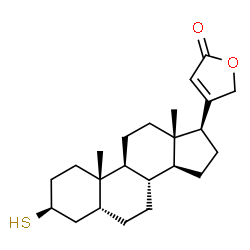 ChemSpider 2D Image | (3beta,5beta,14alpha)-3-Sulfanylcard-20(22)-enolide | C23H34O2S