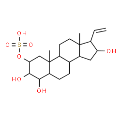 ChemSpider 2D Image | 3,4,16-Trihydroxypregn-20-en-2-yl hydrogen sulfate | C21H34O7S