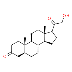 ChemSpider 2D Image | (5alpha,17xi)-21-Hydroxypregnane-3,20-dione | C21H32O3
