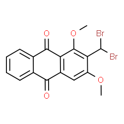 ChemSpider 2D Image | 2-(Dibromomethyl)-1,3-dimethoxy-9,10-anthraquinone | C17H12Br2O4