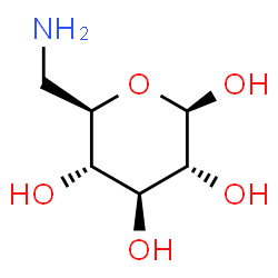 ChemSpider 2D Image | 6-Amino-6-deoxy-beta-D-glucopyranose | C6H13NO5