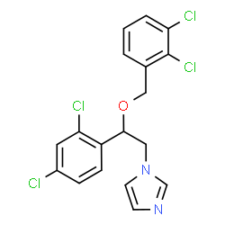 ChemSpider 2D Image | 1-{2-[(2,3-Dichlorobenzyl)oxy]-2-(2,4-dichlorophenyl)ethyl}-1H-imidazole | C18H14Cl4N2O