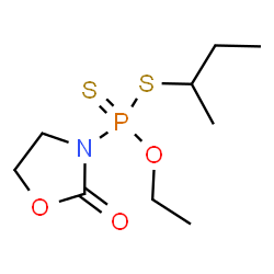 ChemSpider 2D Image | S-sec-Butyl O-ethyl (2-oxo-1,3-oxazolidin-3-yl)phosphonodithioate | C9H18NO3PS2