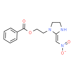ChemSpider 2D Image | 2-[(2E)-2-(Nitromethylene)-1-imidazolidinyl]ethyl benzoate | C13H15N3O4