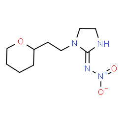 ChemSpider 2D Image | N-Nitro-1-[2-(tetrahydro-2H-pyran-2-yl)ethyl]-4,5-dihydro-1H-imidazol-2-amine | C10H18N4O3