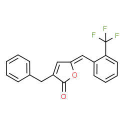 ChemSpider 2D Image | (5Z)-3-Benzyl-5-[2-(trifluoromethyl)benzylidene]-2(5H)-furanone | C19H13F3O2