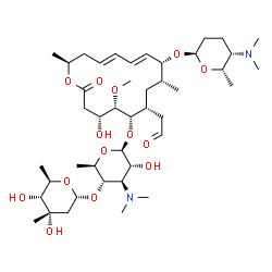 ChemSpider 2D Image | [(4R,5S,6S,7R,9R,10R,11E,13E,16S)-6-{[(2S,3R,4R,5S,6R)-5-{[(2R,4S,5R,6R)-4,5-Dihydroxy-4,6-dimethyltetrahydro-2H-pyran-2-yl]oxy}-4-(dimethylamino)-3-hydroxy-6-methyltetrahydro-2H-pyran-2-yl]oxy}-10-{[
(2R,5S,6S)-5-(dimethylamino)-6-methyltetrahydro-2H-pyran-2-yl]oxy}-4-hydroxy-5-methoxy-9,16-dimethyl-2-oxooxacyclohexadeca-11,13-dien-7-yl]acetaldehyde | C43H74N2O14