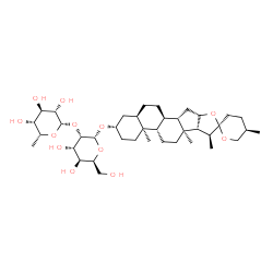 ChemSpider 2D Image | (3beta,5beta,25R)-Spirostan-3-yl 2-O-(6-deoxy-beta-D-idopyranosyl)-alpha-L-gulopyranoside | C39H64O12