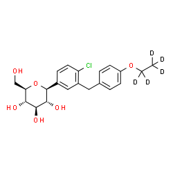 ChemSpider 2D Image | dapagliflozin-d5 | C21H20D5ClO6