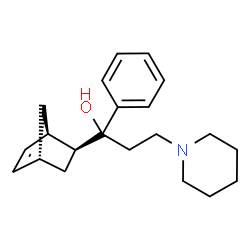 ChemSpider 2D Image | (1S)-1-[(1R,2S,4R)-Bicyclo[2.2.1]hept-5-en-2-yl]-1-phenyl-3-(1-piperidinyl)-1-propanol | C21H29NO