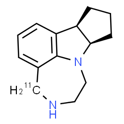ChemSpider 2D Image | (7bR,10aR)-(4-~11~C)-1,2,3,4,8,9,10,10a-Octahydro-7bH-cyclopenta[b][1,4]diazepino[6,7,1-hi]indole | C1311CH18N2