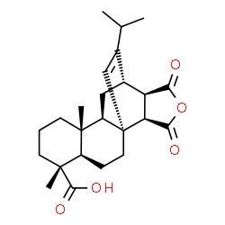 ChemSpider 2D Image | (1R,4R,5R,9R,10R,12S,13R,17R)-19-Isopropyl-5,9-dimethyl-14,16-dioxo-15-oxapentacyclo[10.5.2.0~1,10~.0~4,9~.0~13,17~]nonadec-18-ene-5-carboxylic acid | C24H32O5