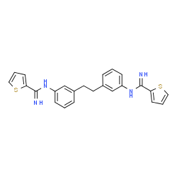 ChemSpider 2D Image | N,N'-(1,2-Ethanediyldi-3,1-phenylene)di(2-thiophenecarboximidamide) | C24H22N4S2