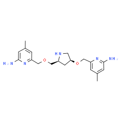 ChemSpider 2D Image | 6-({[(3S,5S)-5-{[(6-Amino-4-methyl-2-pyridinyl)methoxy]methyl}-3-pyrrolidinyl]oxy}methyl)-4-methyl-2-pyridinamine | C19H27N5O2
