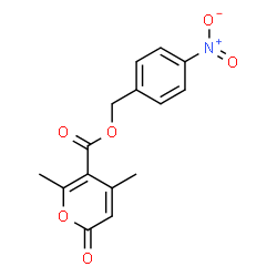 ChemSpider 2D Image | 4-Nitrobenzyl 4,6-dimethyl-2-oxo-2H-pyran-5-carboxylate | C15H13NO6