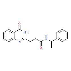 ChemSpider 2D Image | 3-(4-Oxo-1,4-dihydro-2-quinazolinyl)-N-[(1R)-1-phenylethyl]propanamide | C19H19N3O2