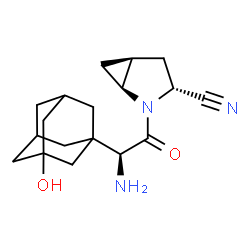 ChemSpider 2D Image | (1S,3R,5S)-2-[(2S)-2-Amino-2-(3-hydroxyadamantan-1-yl)acetyl]-2-azabicyclo[3.1.0]hexane-3-carbonitrile | C18H25N3O2