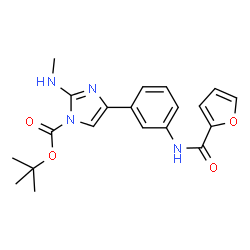 ChemSpider 2D Image | 2-Methyl-2-propanyl 4-[3-(2-furoylamino)phenyl]-2-(methylamino)-1H-imidazole-1-carboxylate | C20H22N4O4