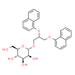 ChemSpider 2D Image | 2,3-Bis(1-naphthyloxy)propyl alpha-D-mannopyranoside | C29H30O8