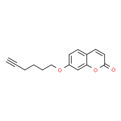 ChemSpider 2D Image | 7-(5-Hexyn-1-yloxy)-2H-chromen-2-one | C15H14O3