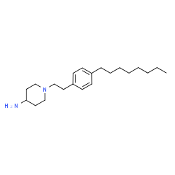 ChemSpider 2D Image | 1-[2-(4-Octylphenyl)ethyl]-4-piperidinamine | C21H36N2