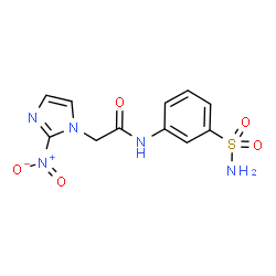 ChemSpider 2D Image | 2-(2-Nitro-1H-imidazol-1-yl)-N-(3-sulfamoylphenyl)acetamide | C11H11N5O5S