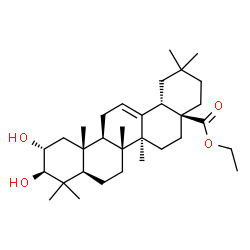 ChemSpider 2D Image | Ethyl (2alpha,3beta)-2,3-dihydroxyolean-12-en-28-oate | C32H52O4