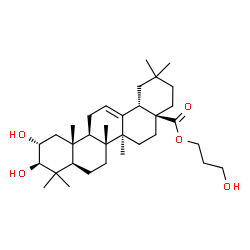 ChemSpider 2D Image | 3-Hydroxypropyl (2alpha,3beta)-2,3-dihydroxyolean-12-en-28-oate | C33H54O5
