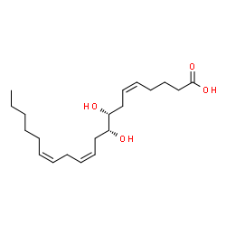 ChemSpider 2D Image | (5Z,8R,9R,11Z,14Z)-8,9-Dihydroxy-5,11,14-icosatrienoic acid | C20H34O4