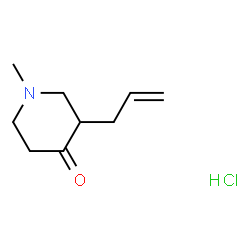 ChemSpider 2D Image | 3-Allyl-1-methyl-4-piperidinone hydrochloride (1:1) | C9H16ClNO